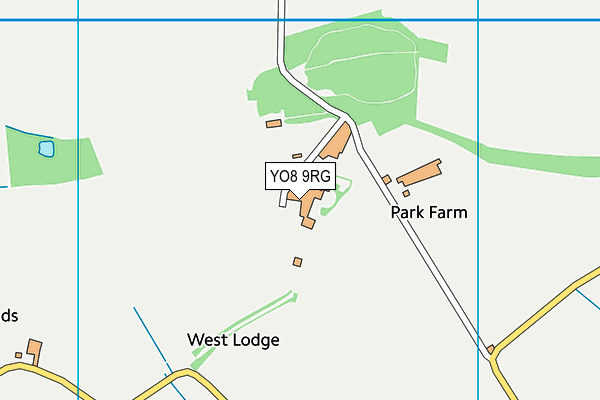 YO8 9RG map - OS VectorMap District (Ordnance Survey)