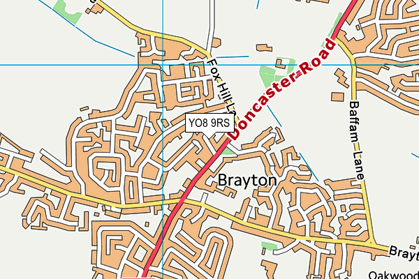 YO8 9RS map - OS VectorMap District (Ordnance Survey)