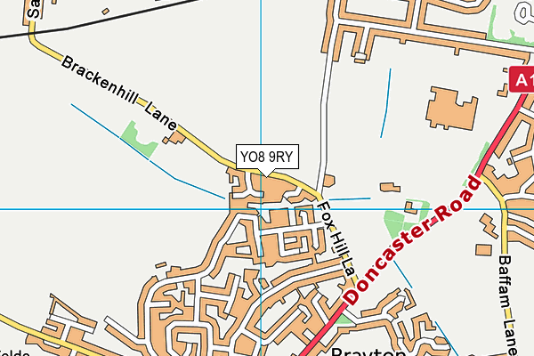 YO8 9RY map - OS VectorMap District (Ordnance Survey)