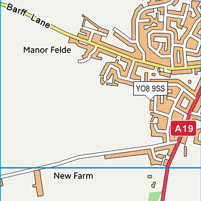 YO8 9SS map - OS VectorMap District (Ordnance Survey)