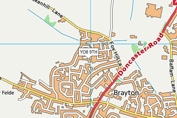 YO8 9TH map - OS VectorMap District (Ordnance Survey)