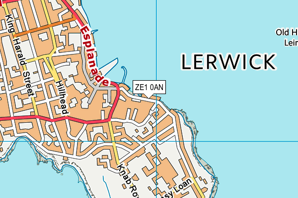 Map of LERWICK BOATING CLUB LIMITED at district scale
