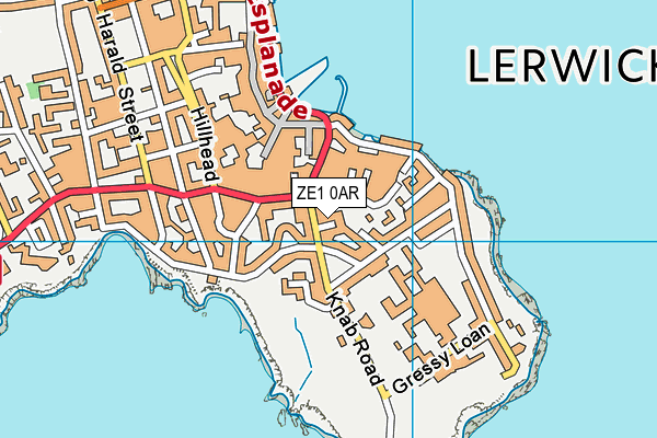 ZE1 0AR map - OS VectorMap District (Ordnance Survey)