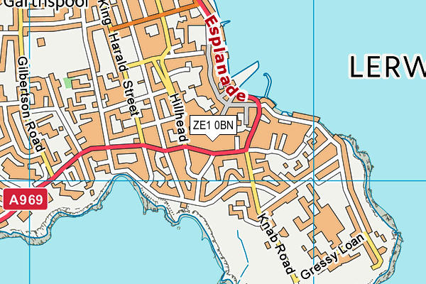 ZE1 0BN map - OS VectorMap District (Ordnance Survey)