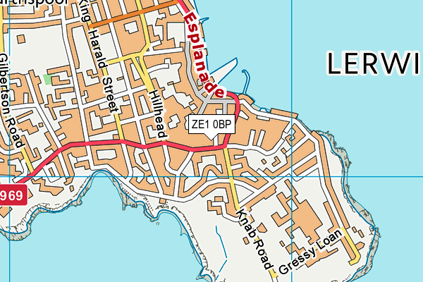 ZE1 0BP map - OS VectorMap District (Ordnance Survey)
