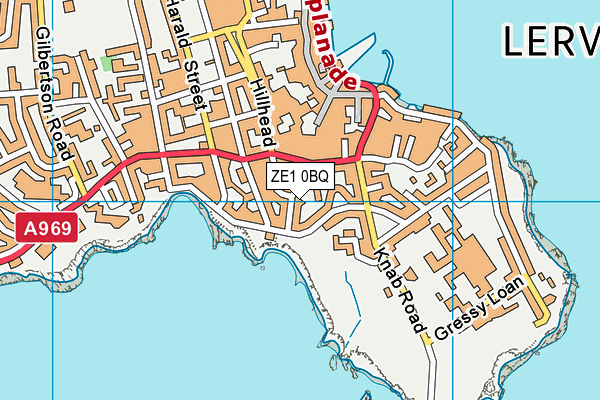 ZE1 0BQ map - OS VectorMap District (Ordnance Survey)