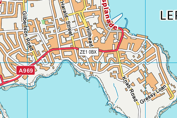 ZE1 0BX map - OS VectorMap District (Ordnance Survey)