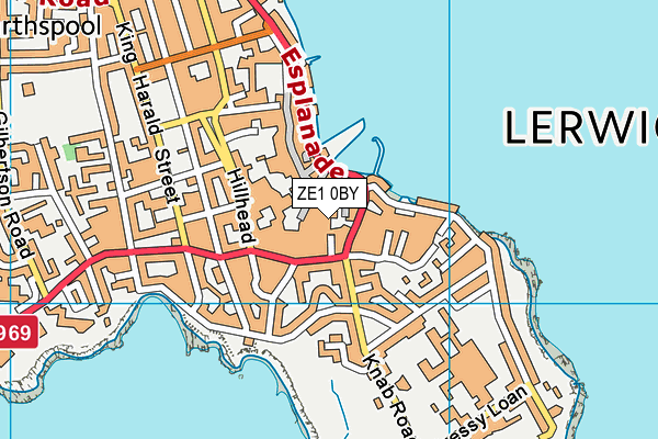 ZE1 0BY map - OS VectorMap District (Ordnance Survey)