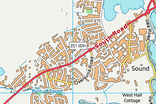 ZE1 0DH map - OS VectorMap District (Ordnance Survey)