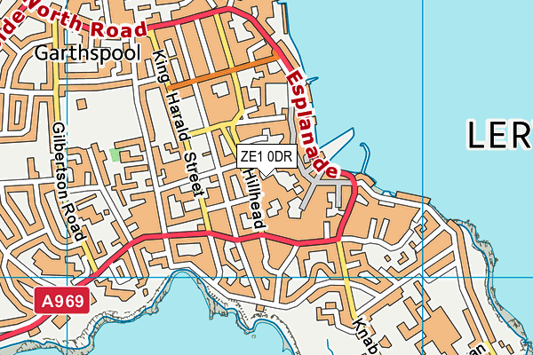 ZE1 0DR map - OS VectorMap District (Ordnance Survey)