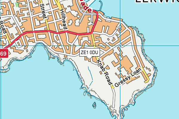 ZE1 0DU map - OS VectorMap District (Ordnance Survey)