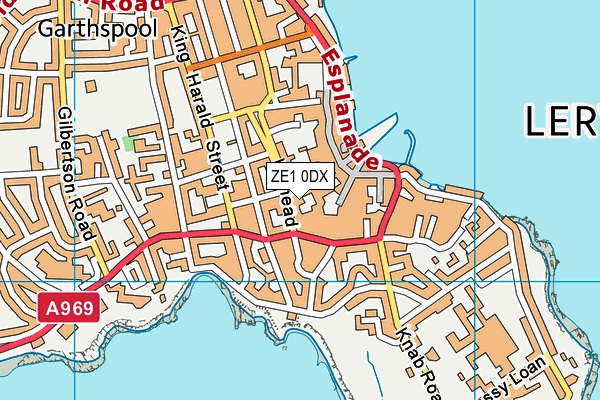 ZE1 0DX map - OS VectorMap District (Ordnance Survey)
