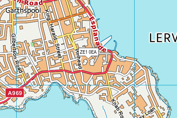 ZE1 0EA map - OS VectorMap District (Ordnance Survey)