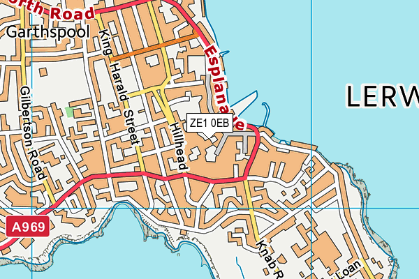 ZE1 0EB map - OS VectorMap District (Ordnance Survey)