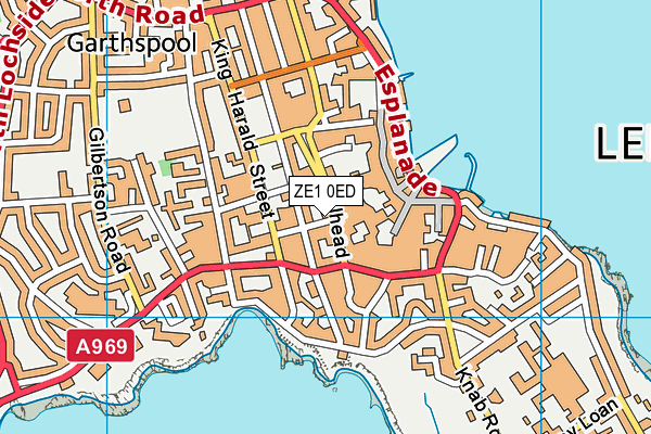ZE1 0ED map - OS VectorMap District (Ordnance Survey)