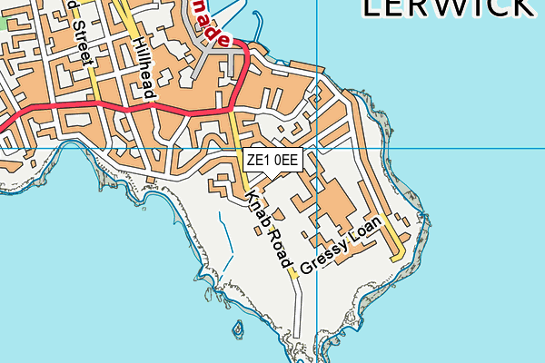 ZE1 0EE map - OS VectorMap District (Ordnance Survey)