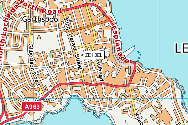 ZE1 0EL map - OS VectorMap District (Ordnance Survey)