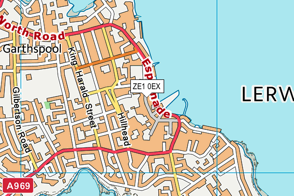 ZE1 0EX map - OS VectorMap District (Ordnance Survey)