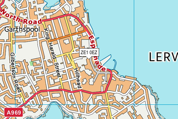 ZE1 0EZ map - OS VectorMap District (Ordnance Survey)