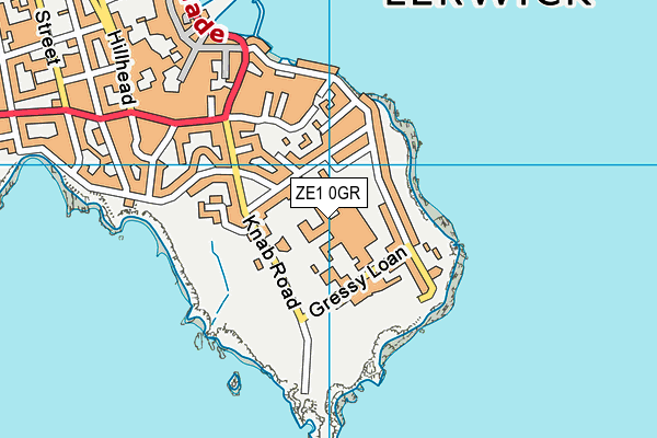 ZE1 0GR map - OS VectorMap District (Ordnance Survey)