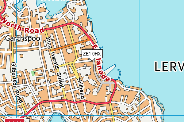 ZE1 0HX map - OS VectorMap District (Ordnance Survey)