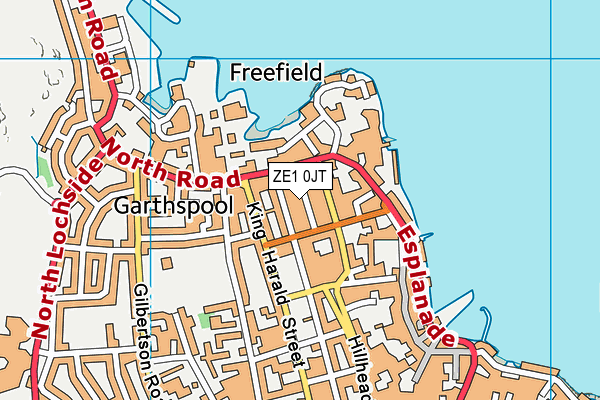 ZE1 0JT map - OS VectorMap District (Ordnance Survey)