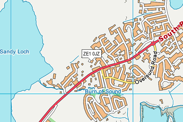 ZE1 0JZ map - OS VectorMap District (Ordnance Survey)