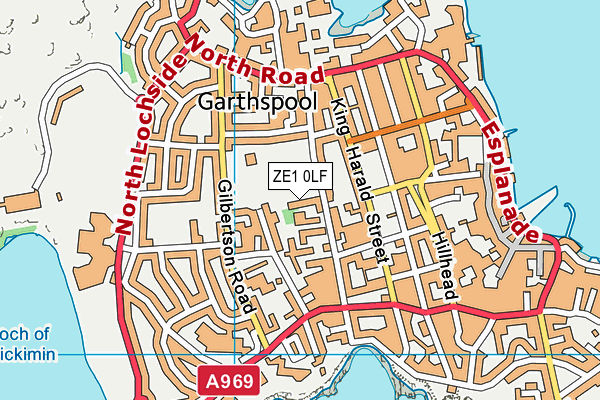ZE1 0LF map - OS VectorMap District (Ordnance Survey)