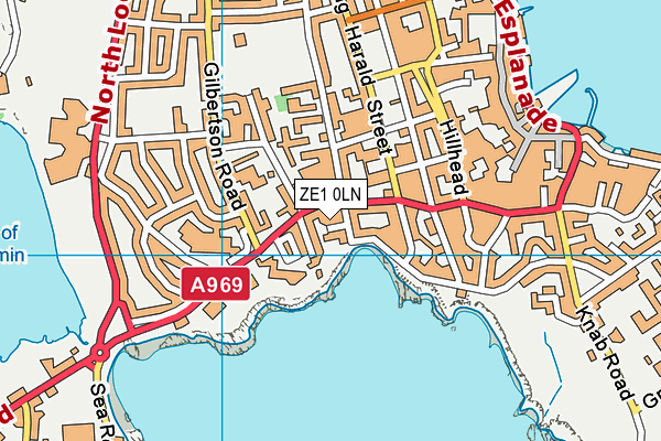 ZE1 0LN map - OS VectorMap District (Ordnance Survey)
