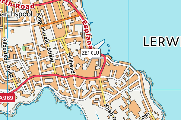 ZE1 0LU map - OS VectorMap District (Ordnance Survey)