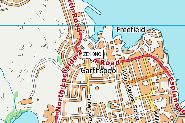 ZE1 0NQ map - OS VectorMap District (Ordnance Survey)