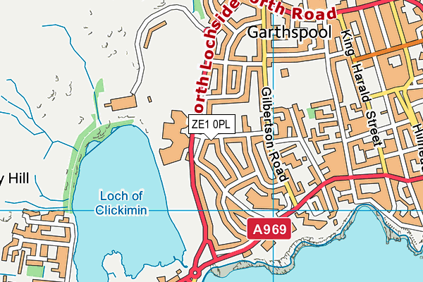 ZE1 0PL map - OS VectorMap District (Ordnance Survey)