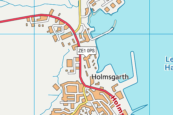 ZE1 0PS map - OS VectorMap District (Ordnance Survey)