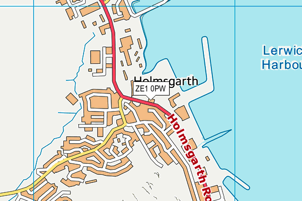 ZE1 0PW map - OS VectorMap District (Ordnance Survey)