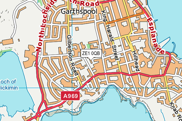 ZE1 0QB map - OS VectorMap District (Ordnance Survey)