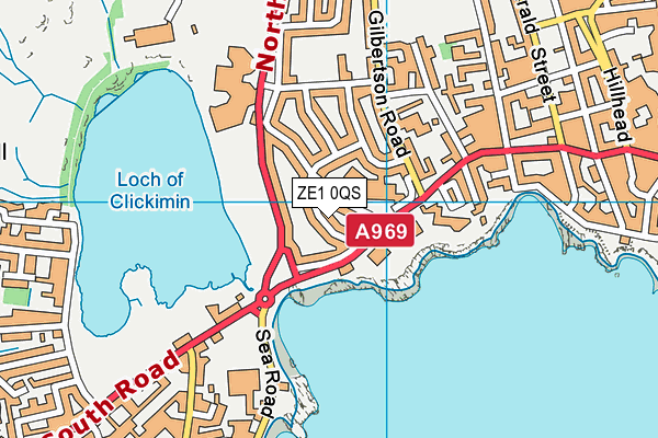 ZE1 0QS map - OS VectorMap District (Ordnance Survey)