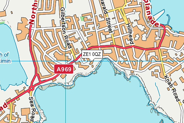 ZE1 0QZ map - OS VectorMap District (Ordnance Survey)
