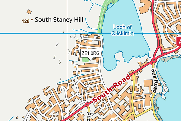 ZE1 0RG map - OS VectorMap District (Ordnance Survey)