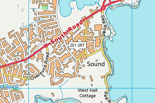 ZE1 0RT map - OS VectorMap District (Ordnance Survey)