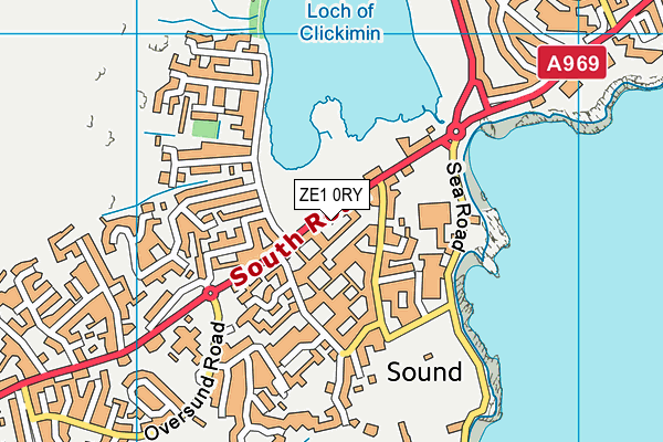 ZE1 0RY map - OS VectorMap District (Ordnance Survey)