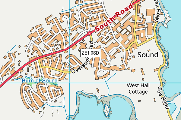 ZE1 0SD map - OS VectorMap District (Ordnance Survey)