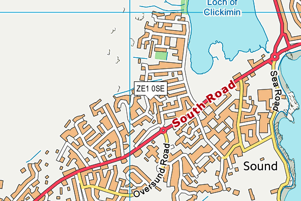 ZE1 0SE map - OS VectorMap District (Ordnance Survey)