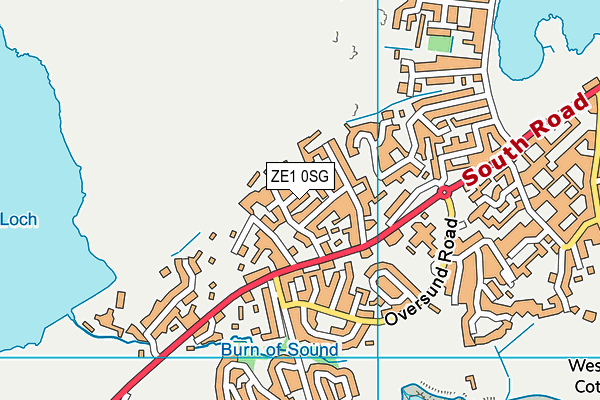 ZE1 0SG map - OS VectorMap District (Ordnance Survey)