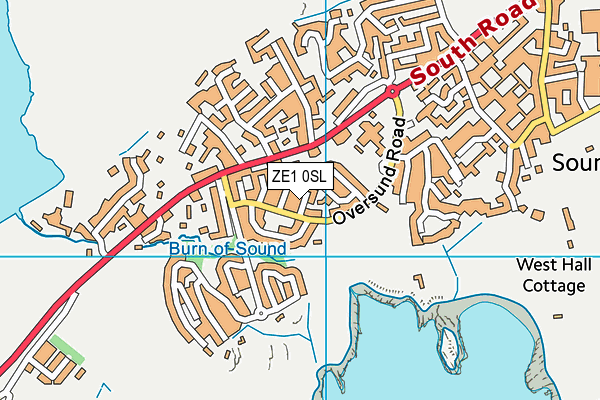 ZE1 0SL map - OS VectorMap District (Ordnance Survey)