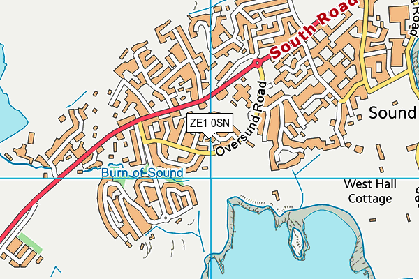 ZE1 0SN map - OS VectorMap District (Ordnance Survey)