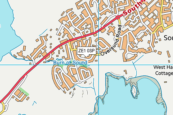 ZE1 0SP map - OS VectorMap District (Ordnance Survey)