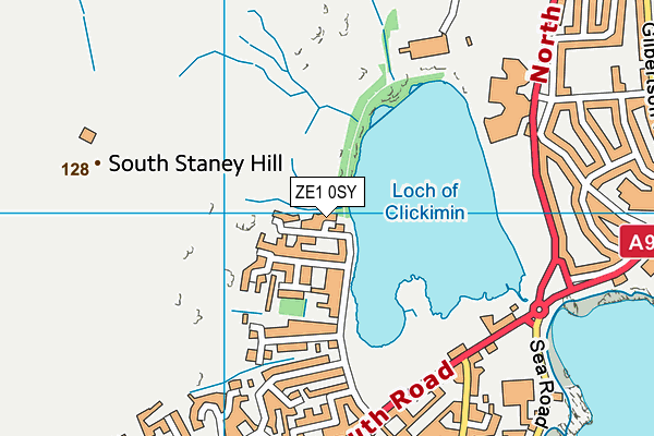 ZE1 0SY map - OS VectorMap District (Ordnance Survey)