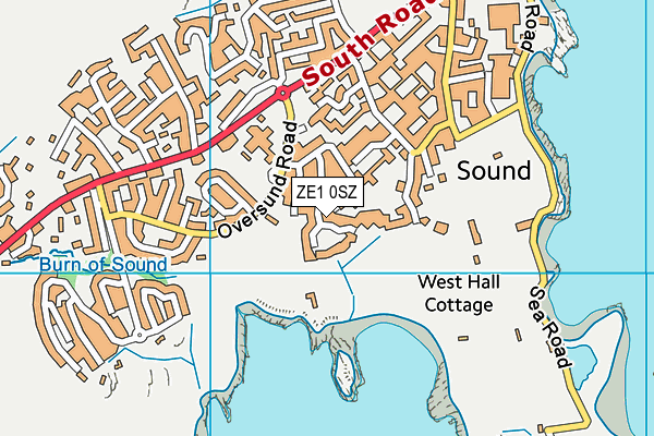 ZE1 0SZ map - OS VectorMap District (Ordnance Survey)