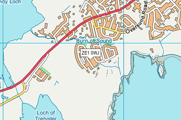 ZE1 0WJ map - OS VectorMap District (Ordnance Survey)