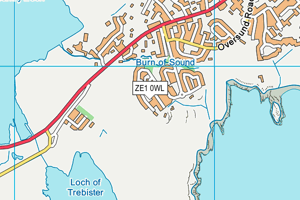 ZE1 0WL map - OS VectorMap District (Ordnance Survey)
